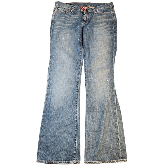 Lucky Brand Jeans Womens 8 Ol Ranchito Bootcut Stretch Denim Embroidered Pockets - Picture 1 of 13